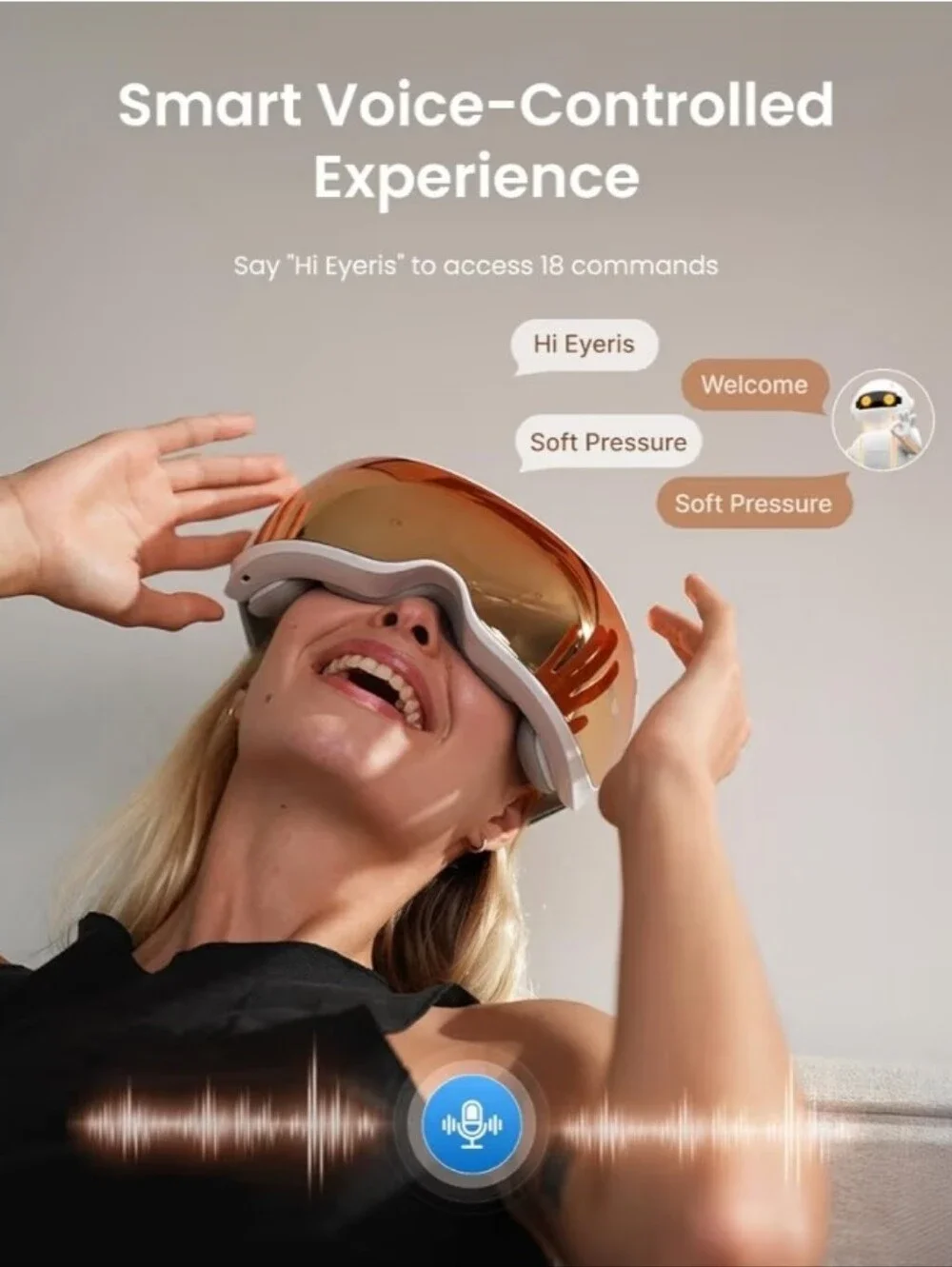 NEW RENPHO Eyeris Calina Temple Massager Eye Massager with Voice Control